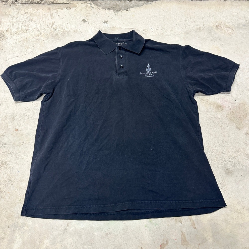 Palmerate Golf Palace Marrakech Polo Shirt XL Golf Embroidered‎ Logo Black